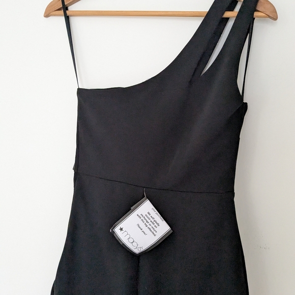 City Studio Black One Shoulder Bodycon Dress - Picture 7 of 7